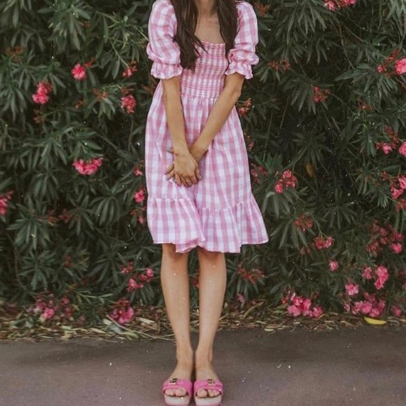 Dresses & Skirts - Pink Gingham Midi Dress